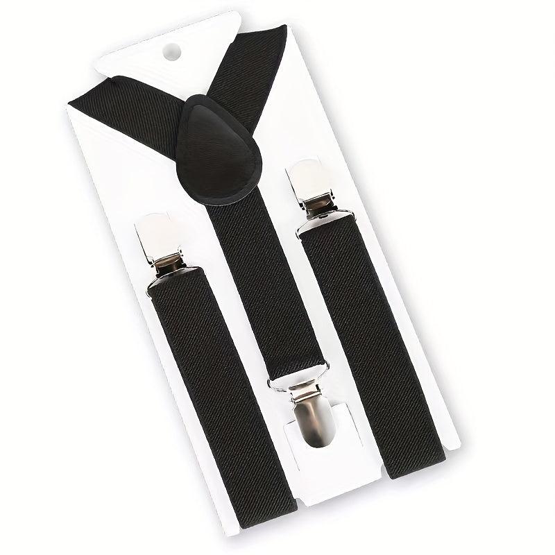 Men's Elastic Suspenders With 3 Clips High Elasticity