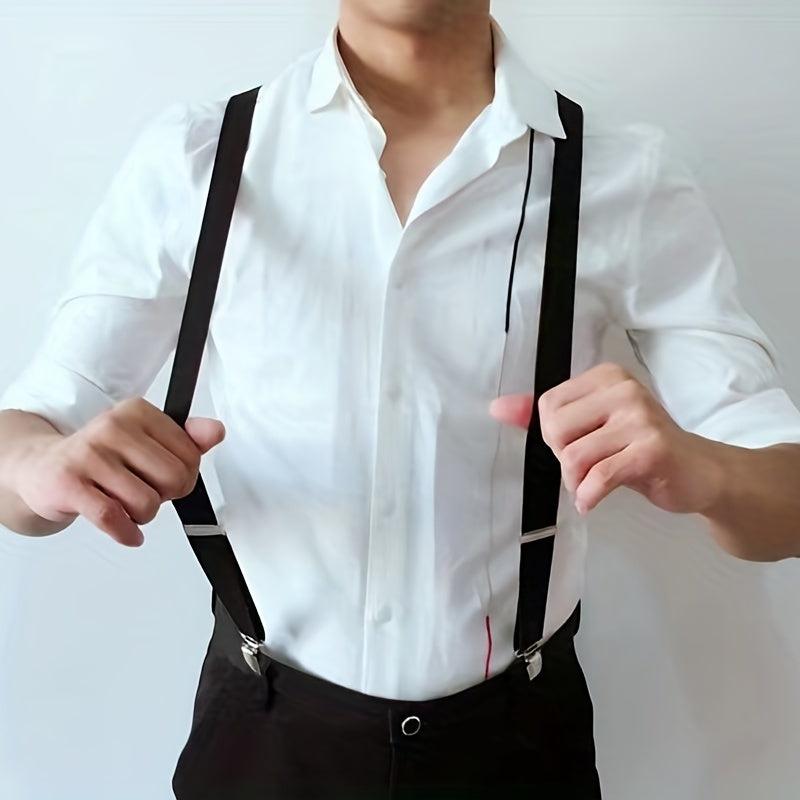 Men's Elastic Suspenders With 3 Clips High Elasticity