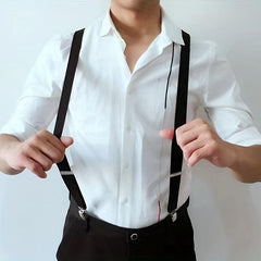 Men's Elastic Suspenders With 3 Clips High Elasticity