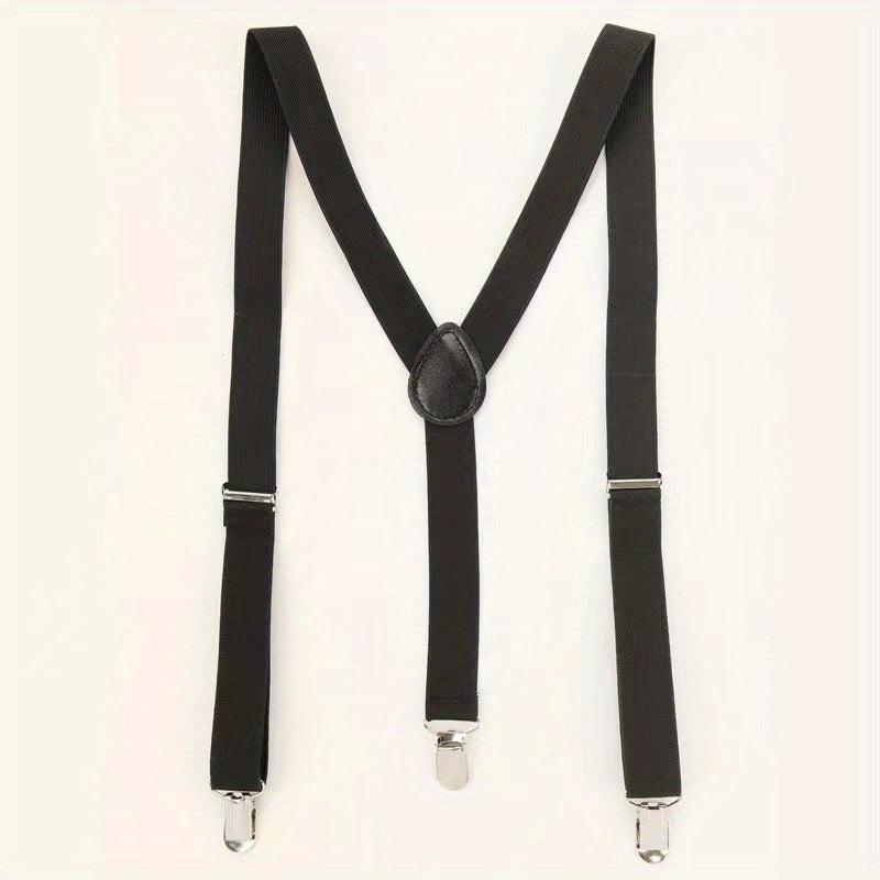 Men's Elastic Suspenders With 3 Clips High Elasticity
