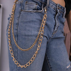 Vintage Punk Pant Chains on Jeans Keychain for Women Men