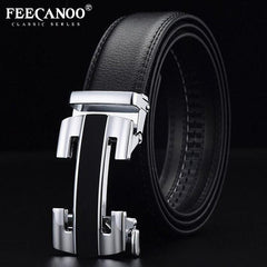 Men's Automatic Buckle Leather Belt Casual All match Pants Belt