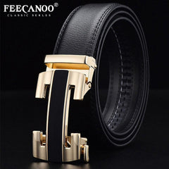 Men's Automatic Buckle Leather Belt Casual All match Pants Belt