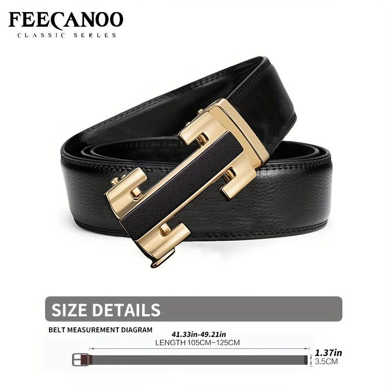 Men's Automatic Buckle Leather Belt Casual All match Pants Belt