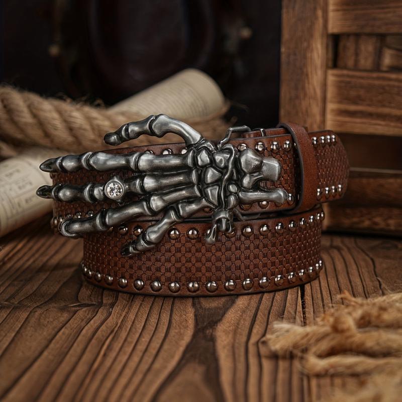 Vintage Pattern Buckle PU Leather Belt For Men