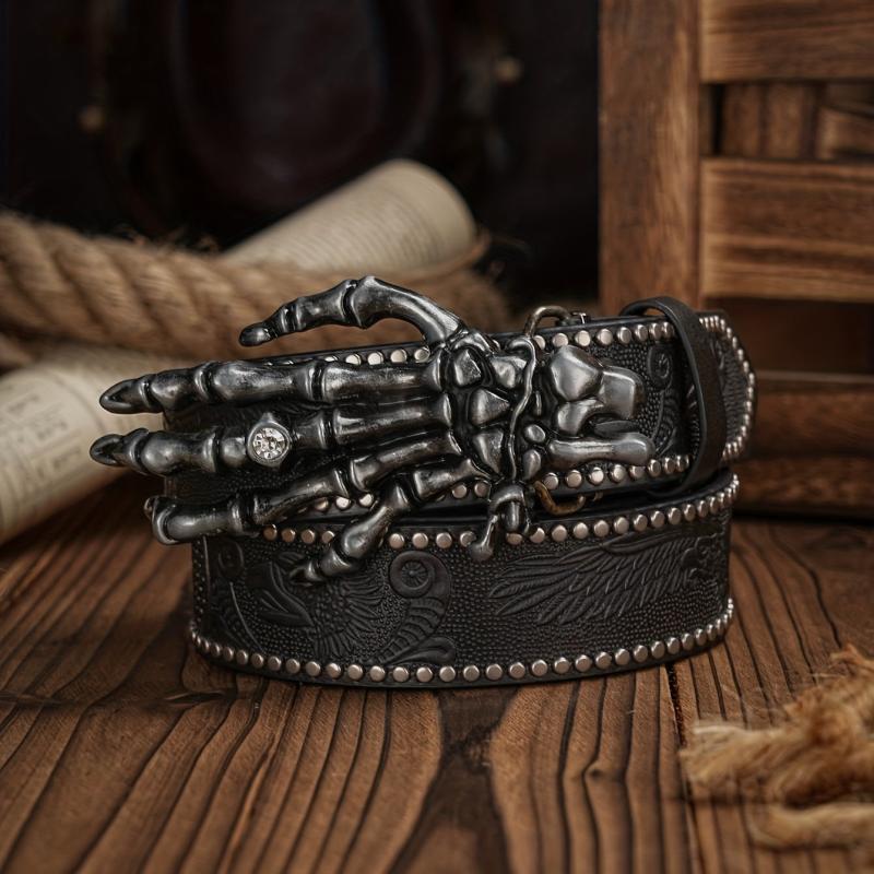 Vintage Pattern Buckle PU Leather Belt For Men