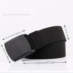 24Inch Men's Canvas Belt Outdoor Tactical Nylon Adjustable