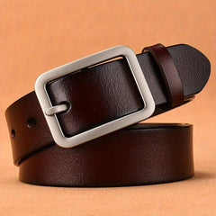 Men's Leather Belt Pin Buckle Casual Pants Belt