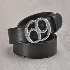 Leather Belt Smooth Buckle Men's Versatile 69 Belt