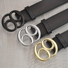 Leather Belt Smooth Buckle Men's Versatile 69 Belt