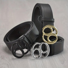 Leather Belt Smooth Buckle Men's Versatile 69 Belt