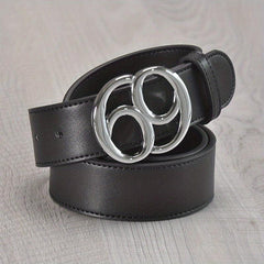 Leather Belt Smooth Buckle Men's Versatile 69 Belt