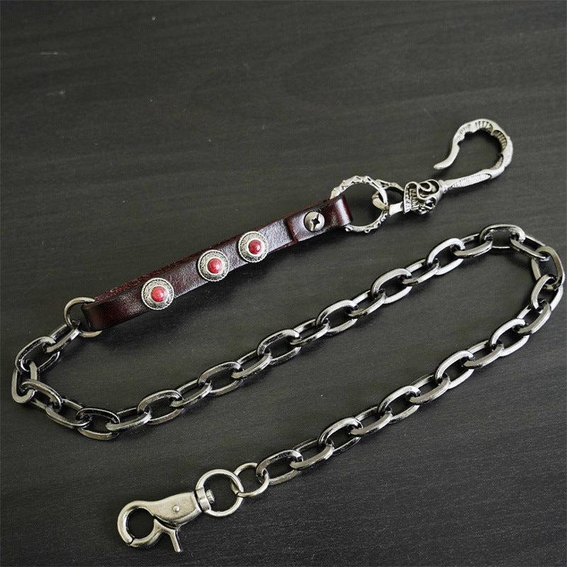 Metal Wallet Belt Chain Rock Punk Trousers Hipster Pant Keychain