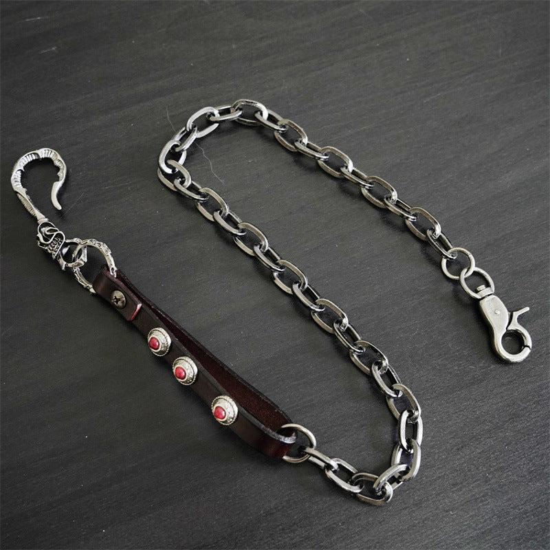 Metal Wallet Belt Chain Rock Punk Trousers Hipster Pant Keychain