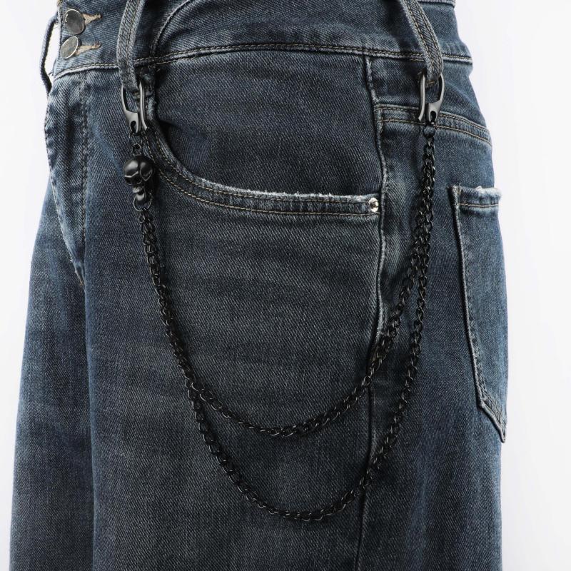 Men's Punk Hip Hop Skull Metal Waist Chain Pants Chain