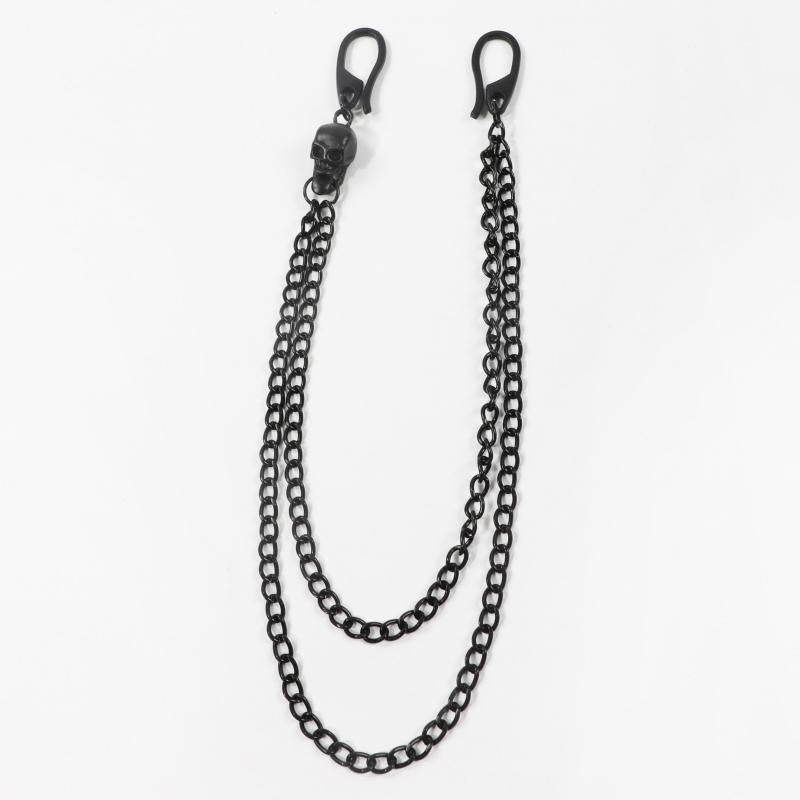 Men's Punk Hip Hop Skull Metal Waist Chain Pants Chain