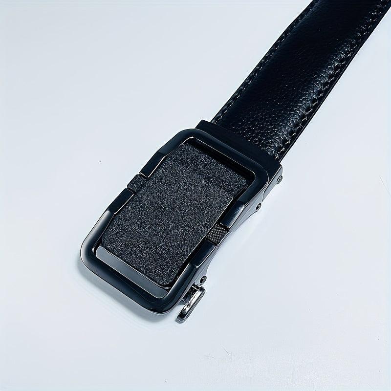 Men's Automatic Buckle PU Leather Belt Casual Business Belt