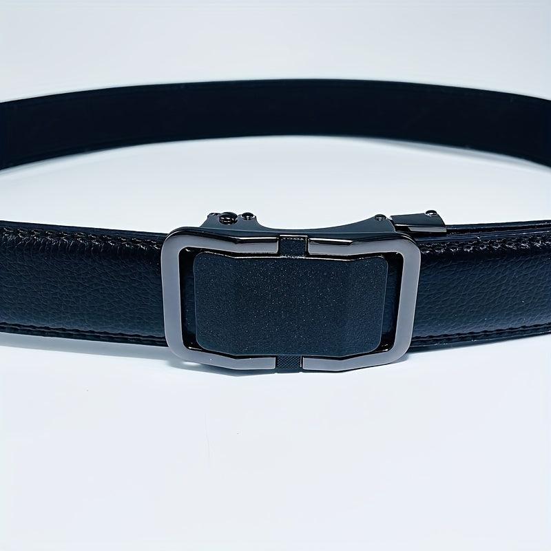 Men's Automatic Buckle PU Leather Belt Casual Business Belt