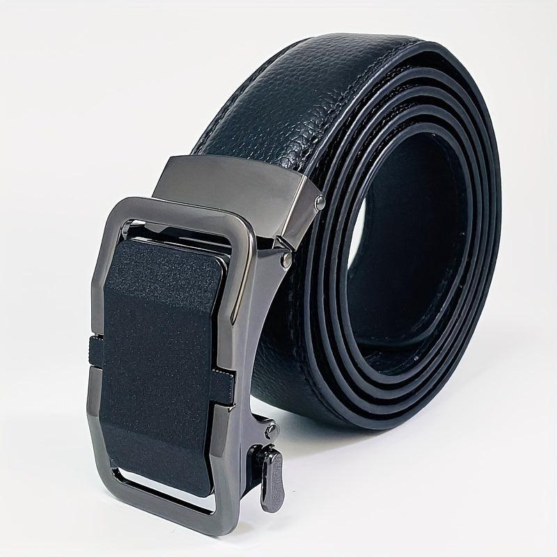 Men's Automatic Buckle PU Leather Belt Casual Business Belt