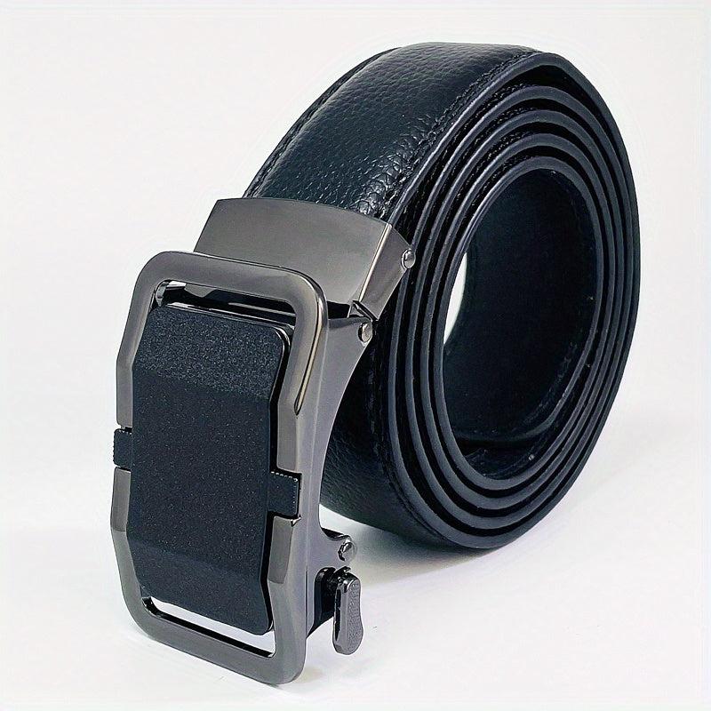 Men's Automatic Buckle PU Leather Belt Casual Business Belt