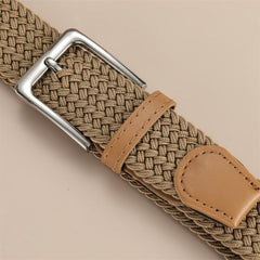 Men's Khaki Woven Waist Belt