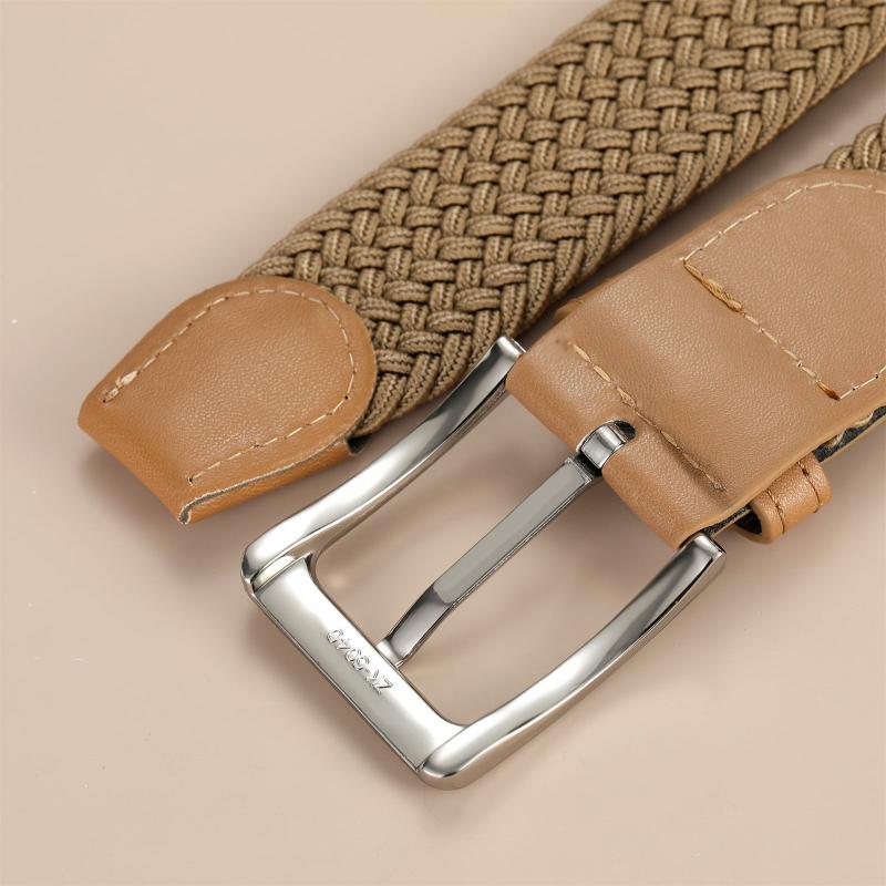 Men's Khaki Woven Waist Belt