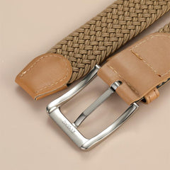 Men's Khaki Woven Waist Belt