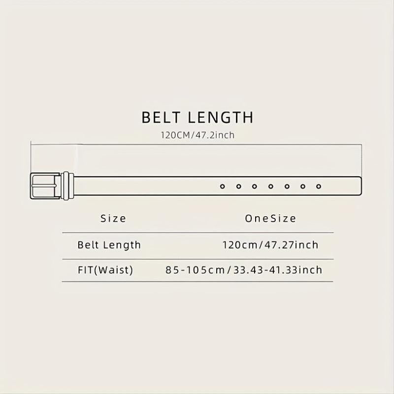 Men's Yellow Buckle Belt PU Leather