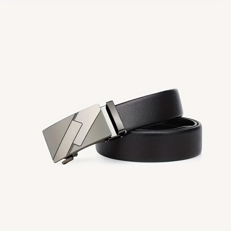 Men's Business Leather Belt Auto Buckle