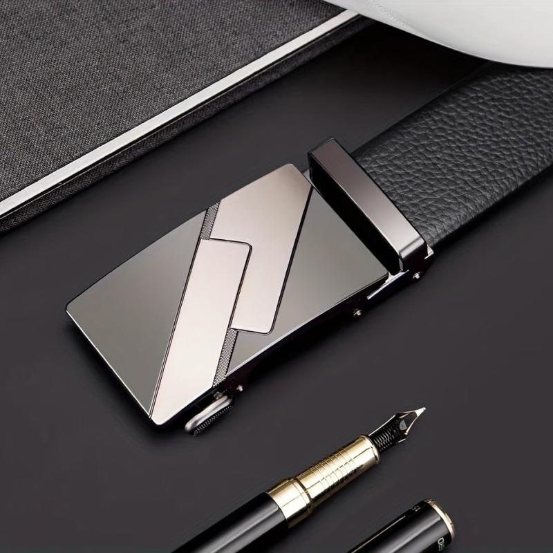 Men's Business Leather Belt Auto Buckle