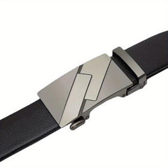 Men's Business Leather Belt Auto Buckle