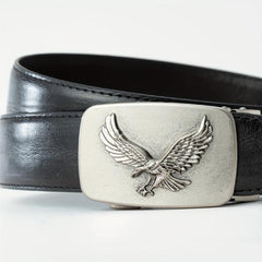 Men's Western Style PU Alloy Automatic Buckle Eagle Pattern Belt