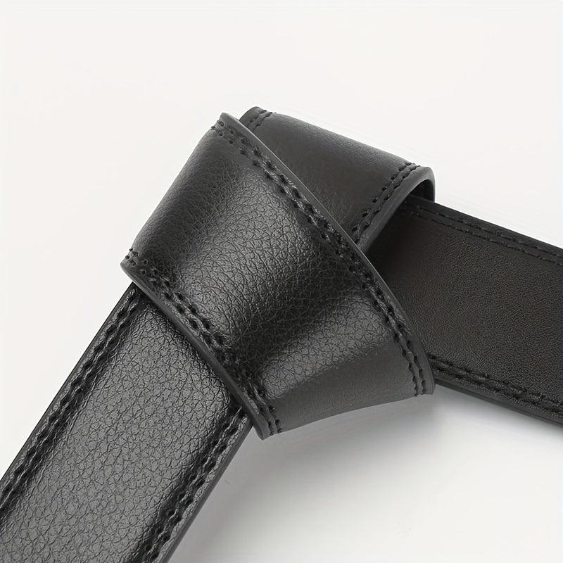 Men's Cowhide Automatic Buckle Business Leather Belt
