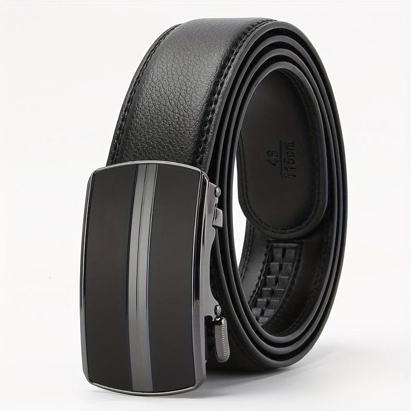 Men's Cowhide Automatic Buckle Business Leather Belt
