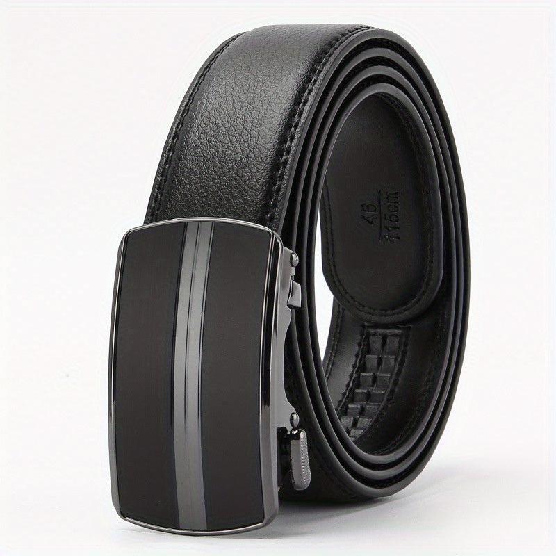 Men's Cowhide Automatic Buckle Business Leather Belt