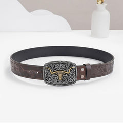 Western Cowboy Vintage Leather Belt