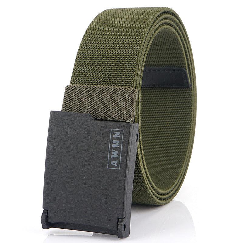 Casual Men's Elastic Belt All match Jeans Metal Inner Plain Belt