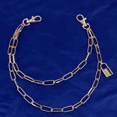 Men's Jeans Chain Punk Style Retro layer Chain Pants Chain Lock