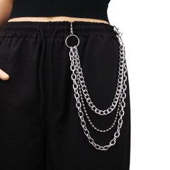 Punk Chain Clip On Accessory for Skirts Jeans Pants Goth