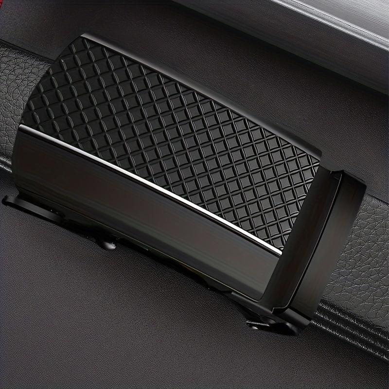 Men's Pu Leather Belt Automatic Buckle Business Casual All match Belt