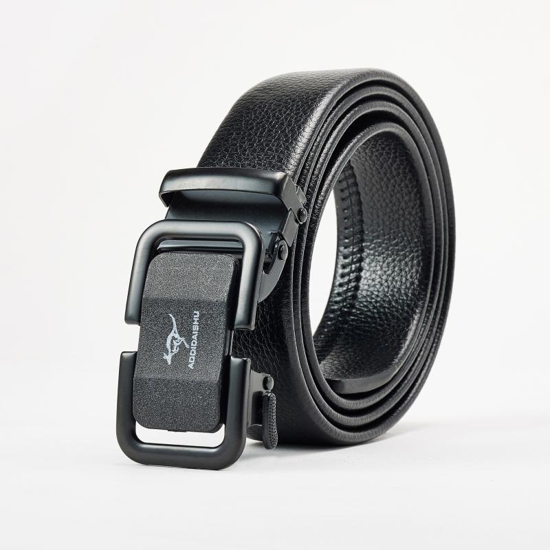 ADDIDAISHU Men's Business Automatic Buckle PU Leather Belt