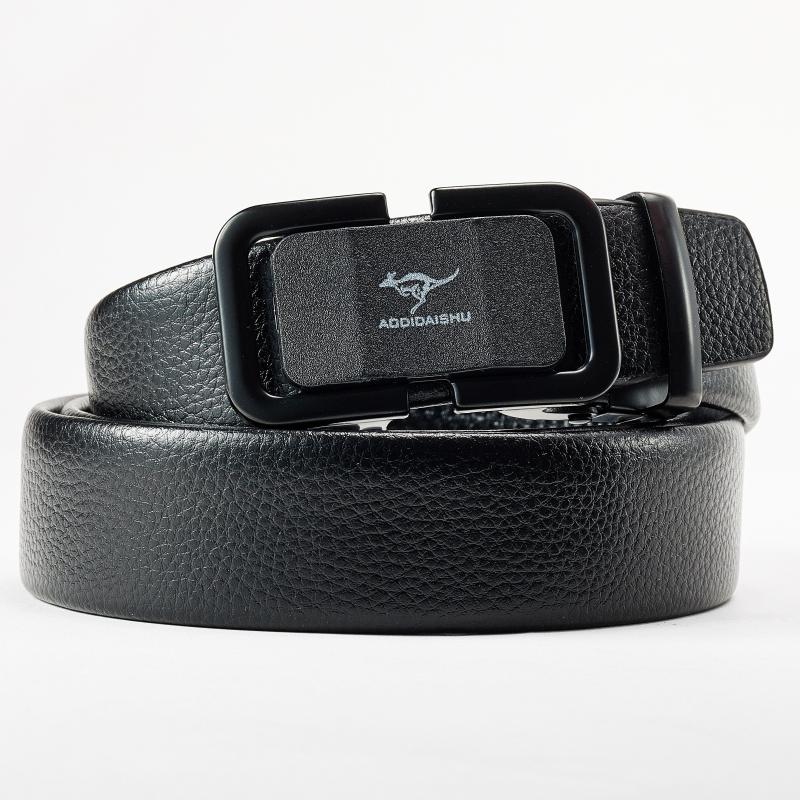 ADDIDAISHU Men's Business Automatic Buckle PU Leather Belt