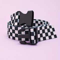 1pc Grid Insert Buckle Belt For Men