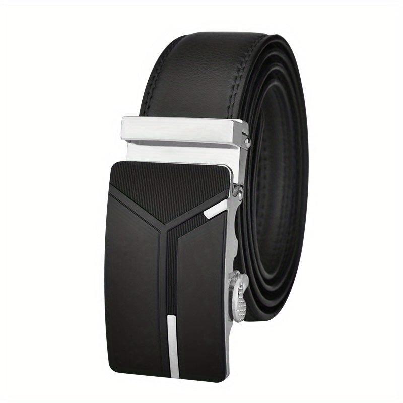 Men's Cow Leather Belt Ratchet Automatic Buckle Belts For Men