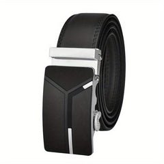 Men's Cow Leather Belt Ratchet Automatic Buckle Belts For Men
