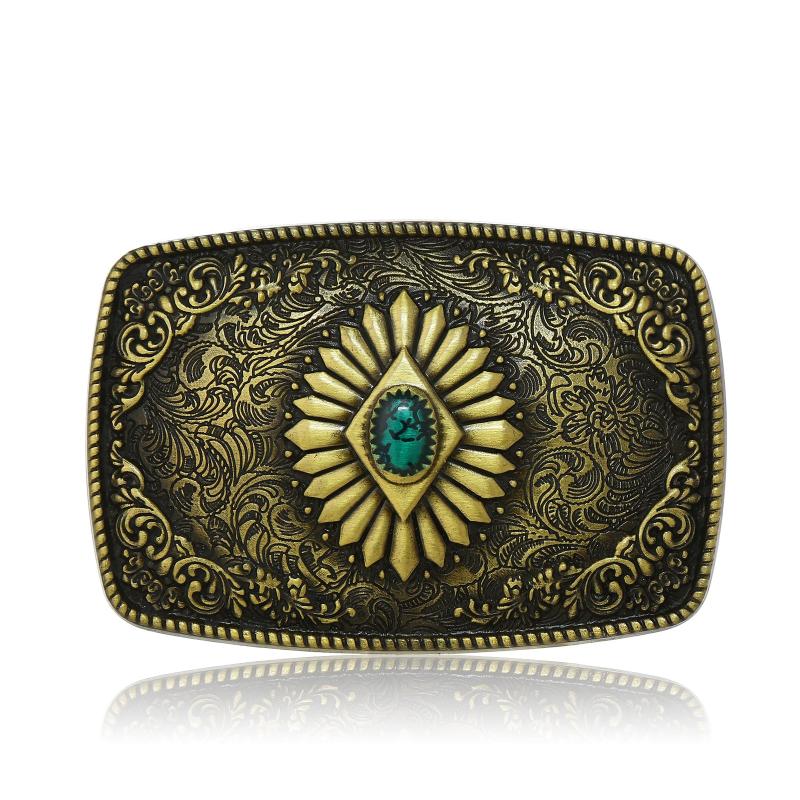 Vintage Pattern Metal Belt Buckle For Men Western