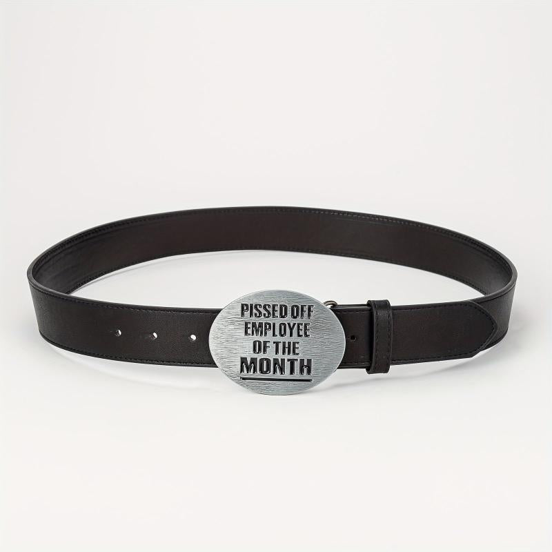 Outdoor Casual Buckle Belt Handsome Western Cowboy Buckle PU Belt
