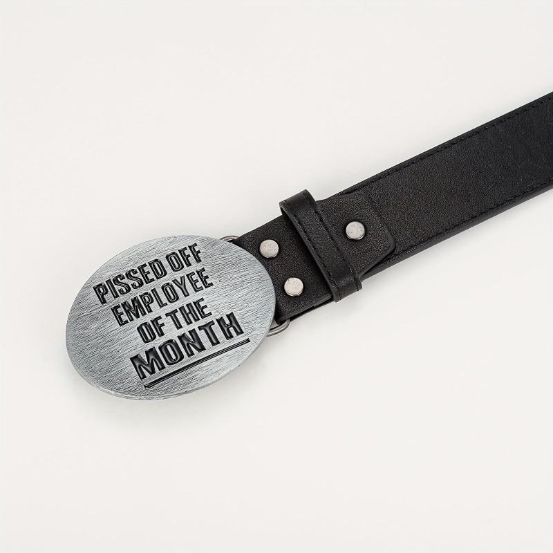Outdoor Casual Buckle Belt Handsome Western Cowboy Buckle PU Belt
