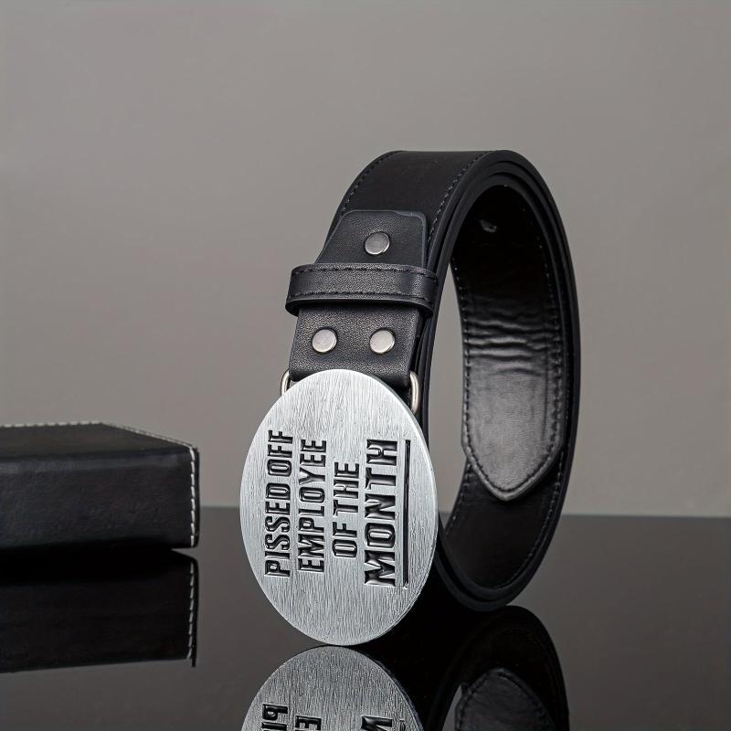 Outdoor Casual Buckle Belt Handsome Western Cowboy Buckle PU Belt