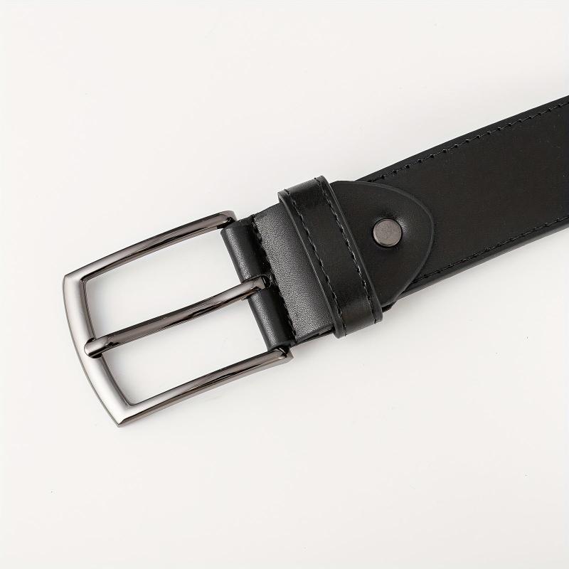 High End Embossed Sports Square Casual Belt PU Men's Leather Belt